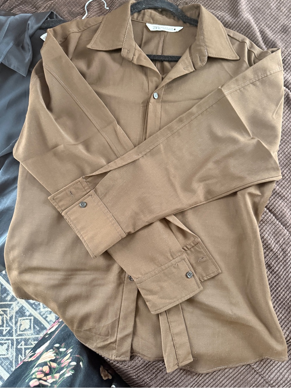 Zara Dark Brown Tailored Button - Picture 12 of 16
